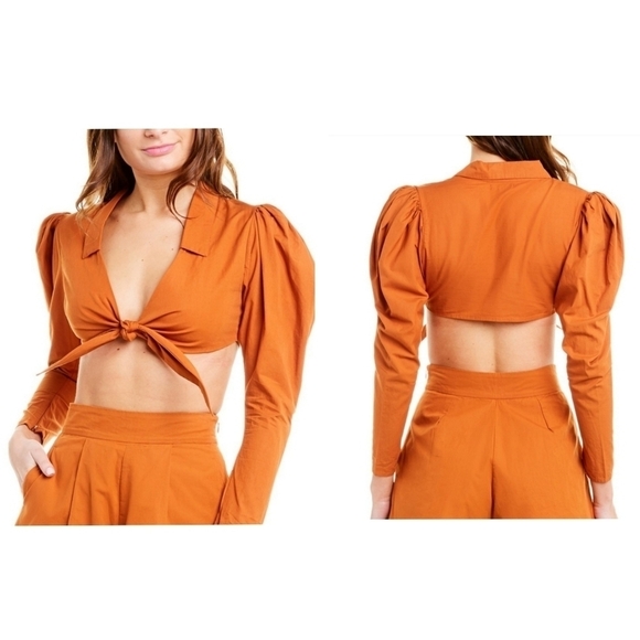 WeWoreWhat Tops - We Wore What Bisou Burnt Orange Top